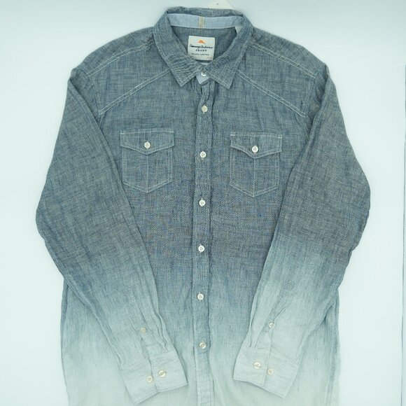 MENS TOMMY BAHAMA TWO TONE CASUAL BUTTON DOWN - Picture 1 of 5